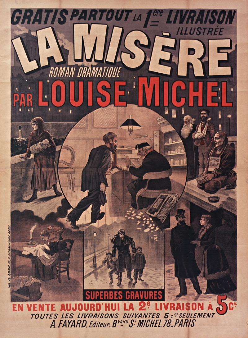La Misère by Аноним, 1880 — digital art print download