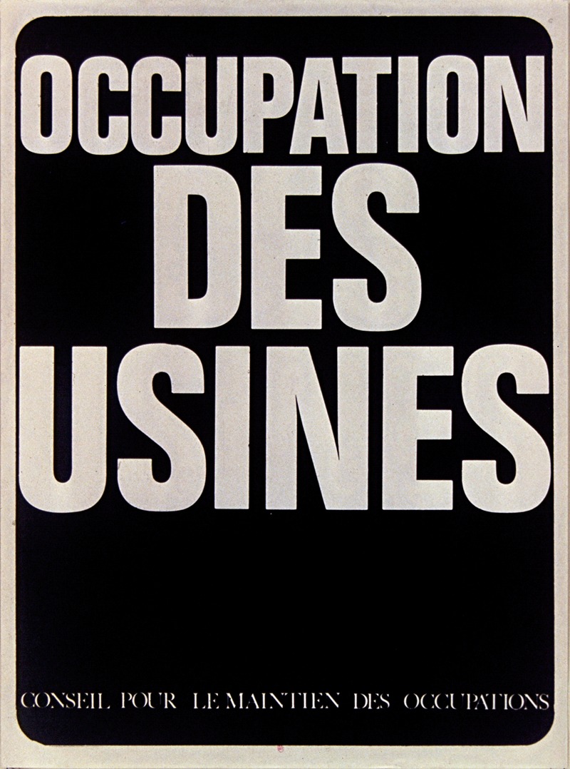 Occupation des usines by Аноним, 1968 — digital art print download