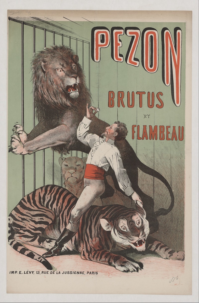 Pezon. Brutus et Flambeau — Imp. Emile Lévy