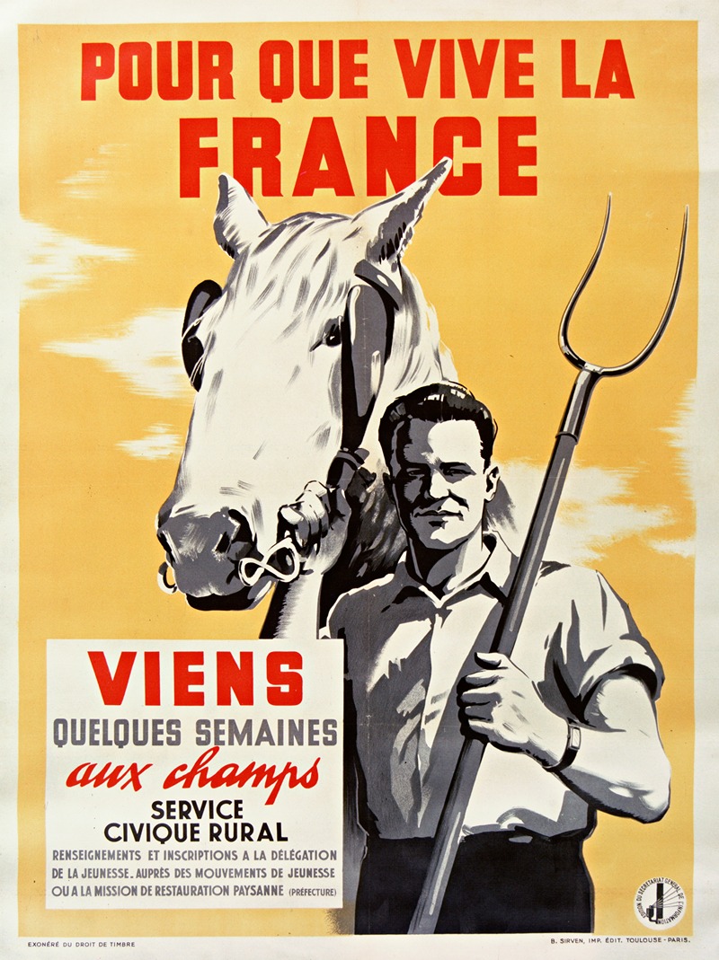 Pour que vive la France — Anonymous