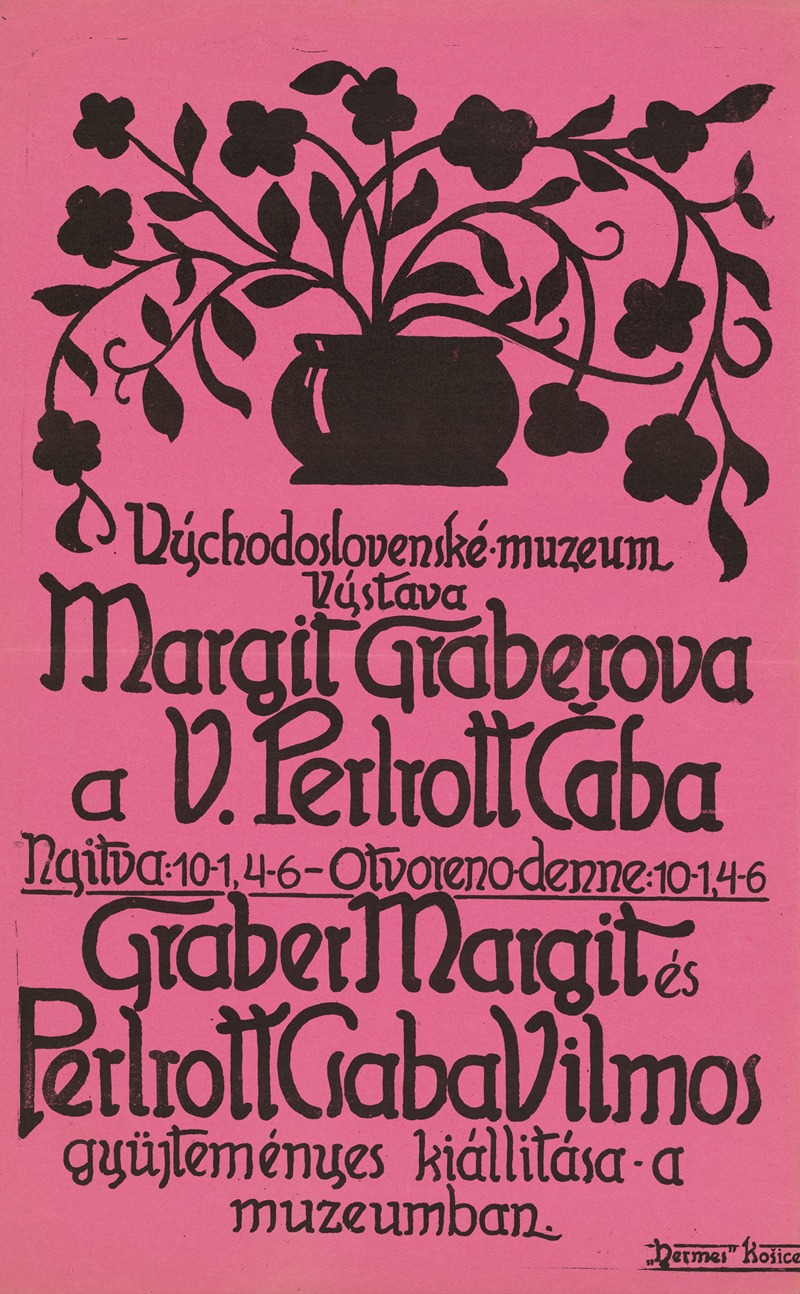 Výstava Margit Graberová a V. Perlrott Čaba — Anonymous