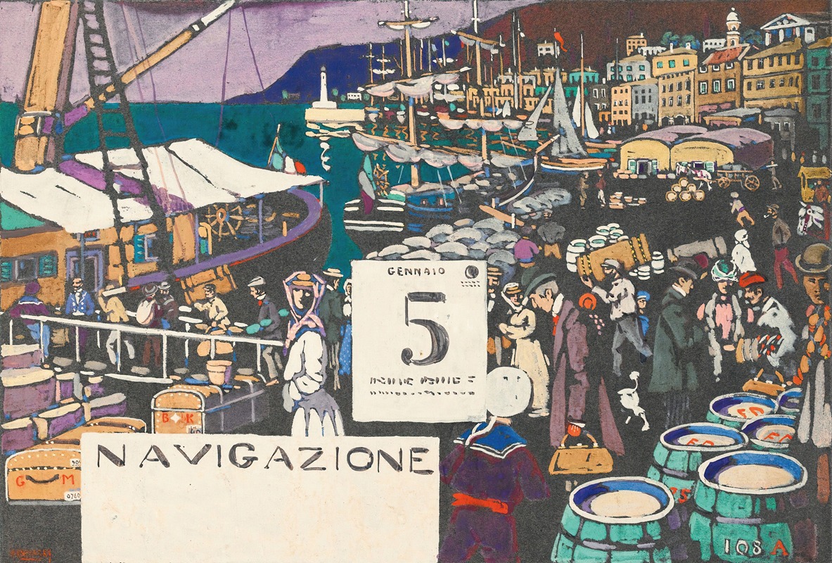 Entwurf Für Ein Schiffsplakat (Study For A Ship Poster) by Василий Кандинский, 1906 — digital art print download