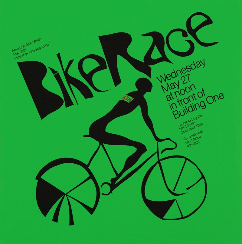 Bike race by National Institutes of Health, 1981 — digital art print download