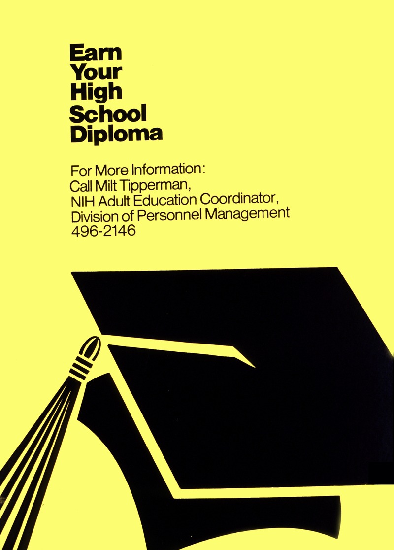 Earn your high school diploma by National Institutes of Health — digital art print download