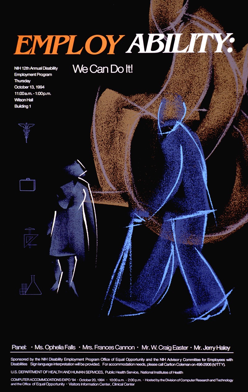 Employ ability; we can do it! by National Institutes of Health, 1994 — digital art print download