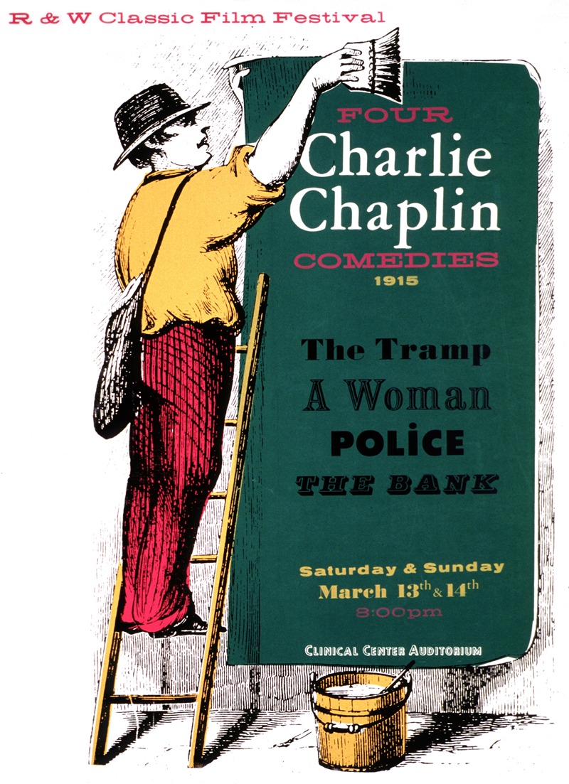 Four Charlie Chaplin comedies by National Institutes of Health — digital art print download