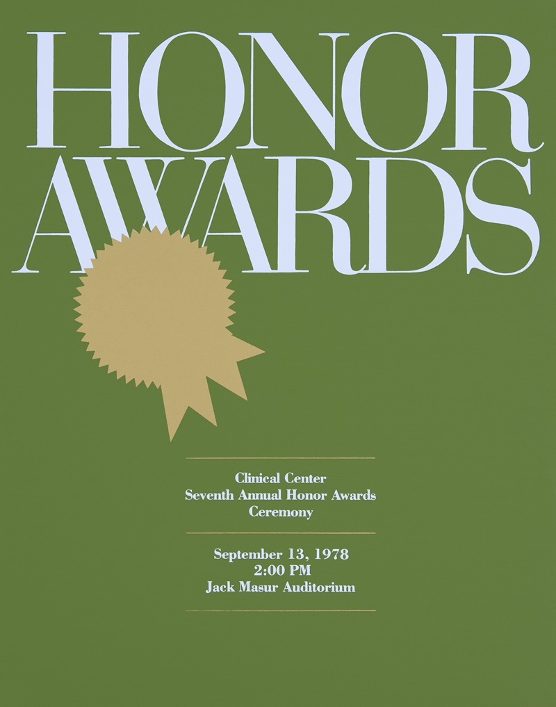 Honor awards by National Institutes of Health, 1978 — digital art print download