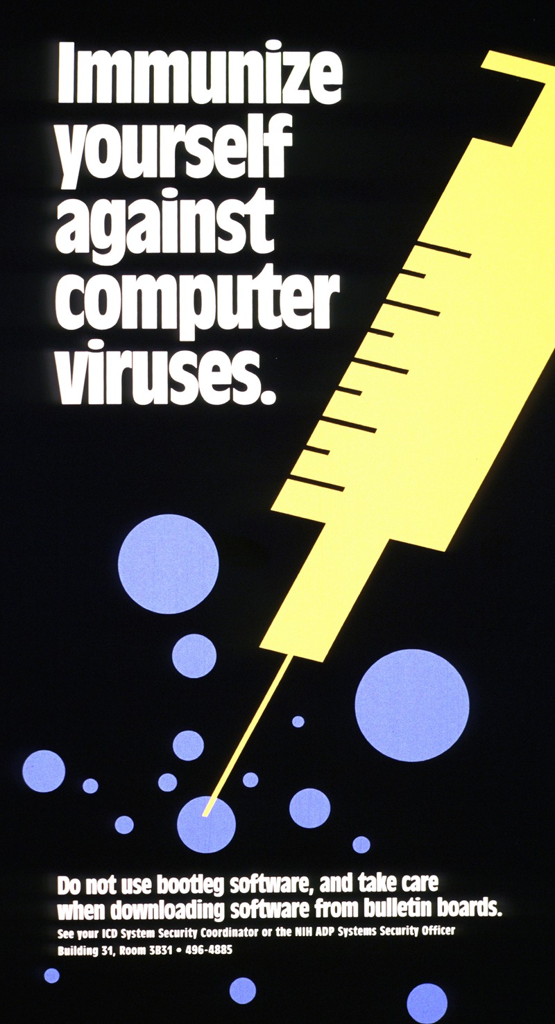 Immunize yourself against computer viruses by National Institutes of Health — digital art print download