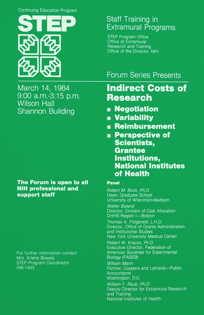 Indirect costs of research — National Institutes of Health