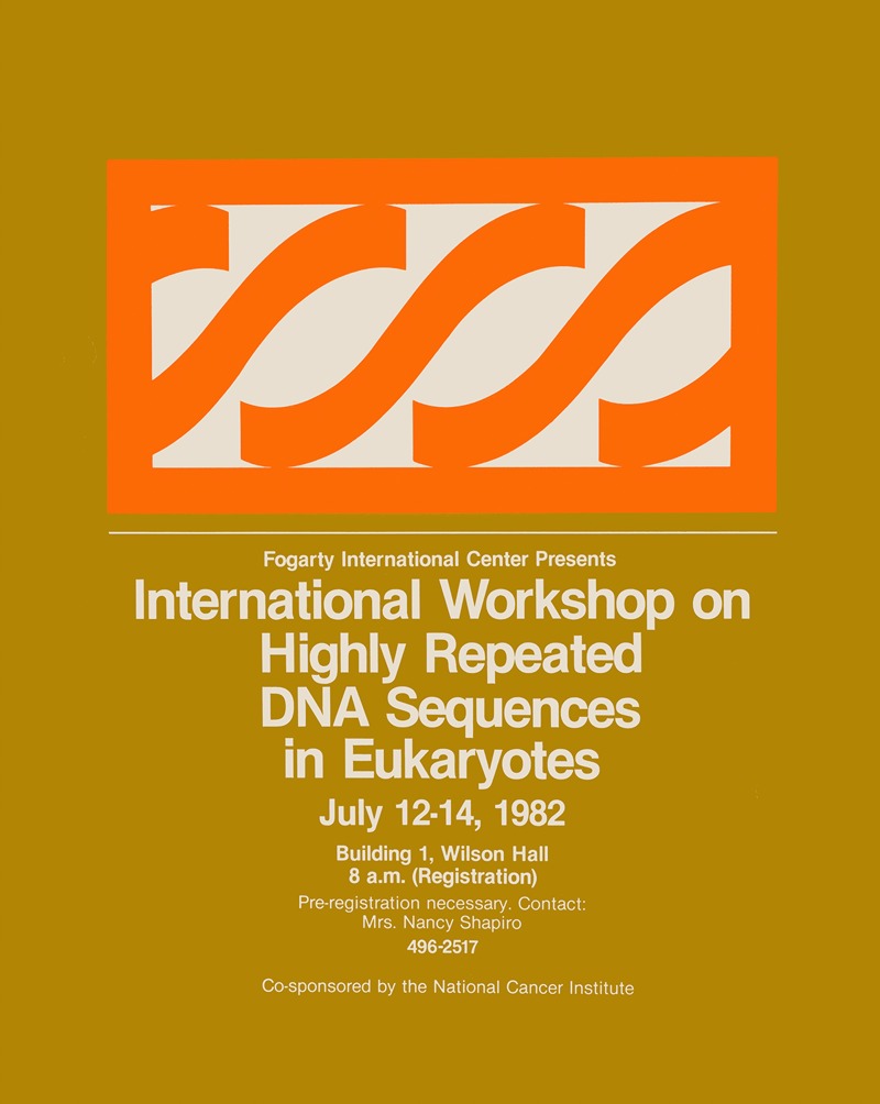 International workshop on highly repeated DNA sequences in eukaryotes by National Institutes of Health, 1982 — digital art…