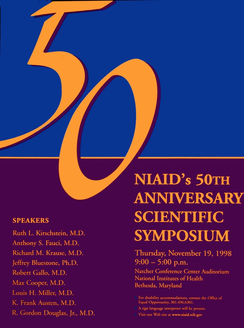 NIAID's 50th anniversary scientific symposium — National Institutes of Health