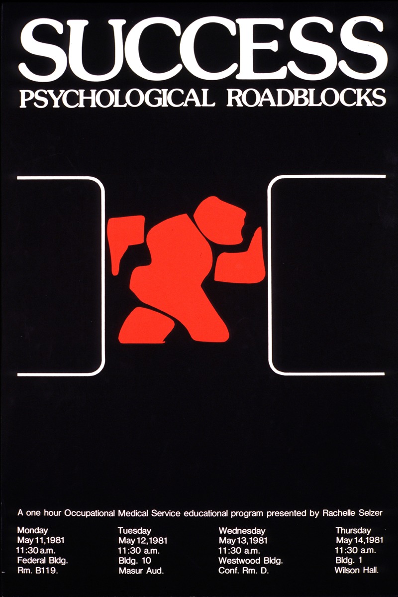 Success; psychological roadblocks by National Institutes of Health, 1981 — digital art print download