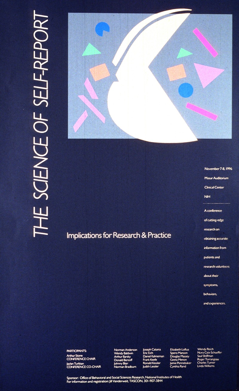 The science of self-report by National Institutes of Health, 1996 — digital art print download