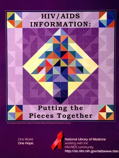 HIV-AIDS information; putting the pieces together by National Library of Medicine, 1997 — digital art print download