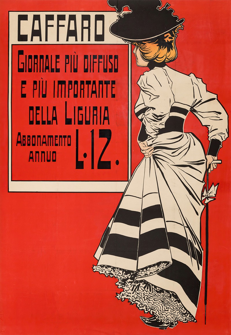 Caffaro, Giornale Piu’ Diffuso E Importante Della Liguria by Aleardo Villa, 1897 — digital art print download