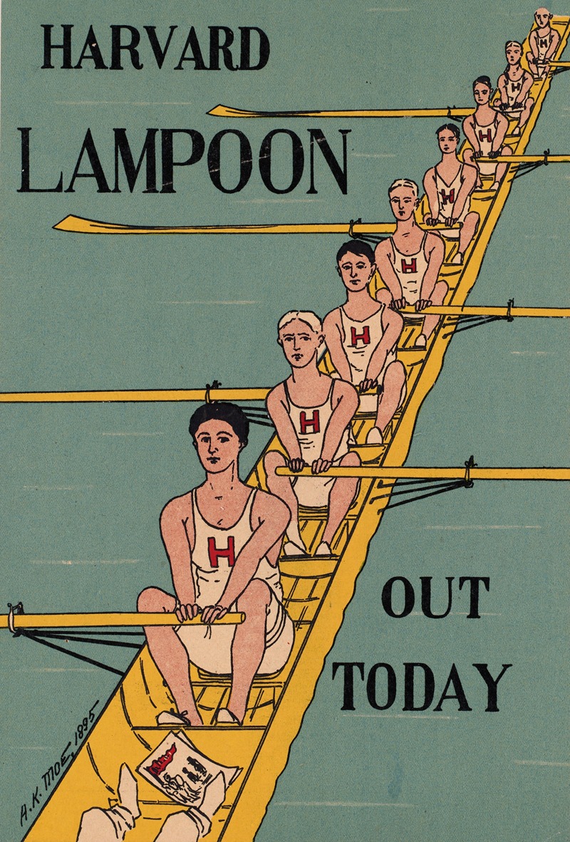 Harvard lampoon, out today by Alfred Keane Moe, 1895 — digital art print download