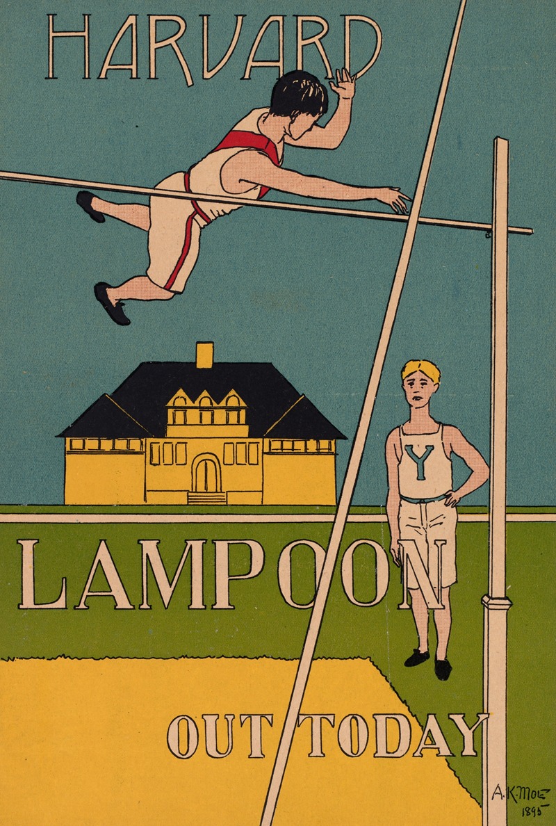 Harvard lampoon, out today by Alfred Keane Moe, 1895 — digital art print download