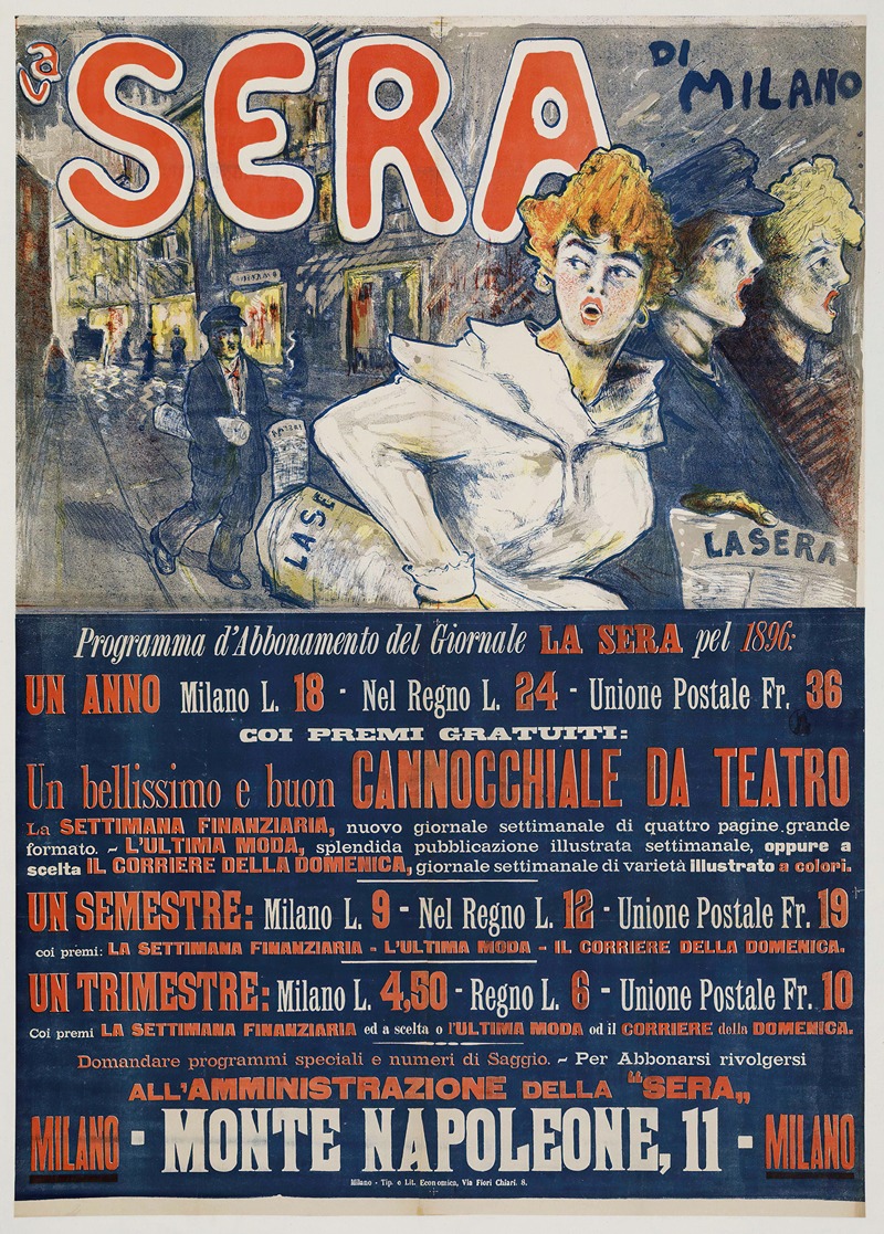 La Sera Di Milano by Аноним, 1896 — digital art print download
