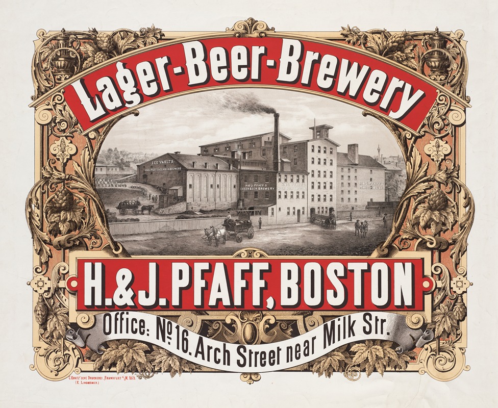 Lager-beer-brewery, H. & J. Pfaff, Boston — Anonymous