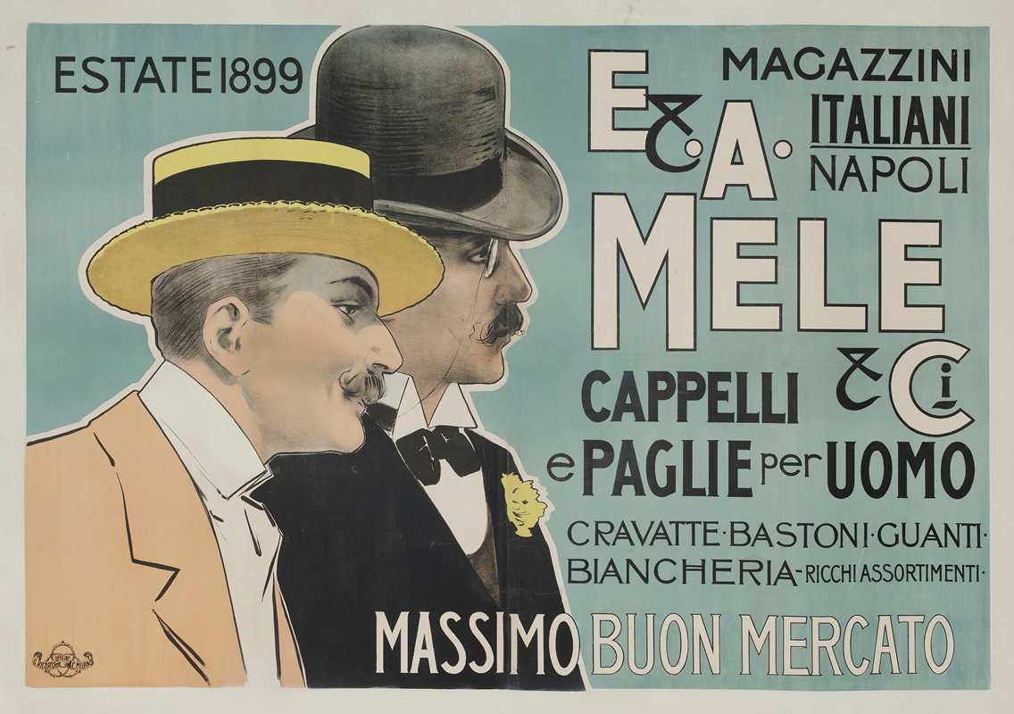 Magazzini Italiani, E. & A. Mele by Аноним — digital art print download