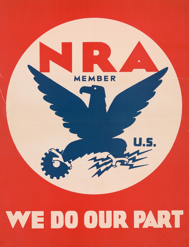 NRA member, we do our part by Аноним, 1933 — digital art print download