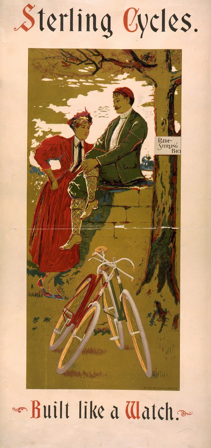 Sterling cycles. Built like a watch by Аноним, 1900 — digital art print download