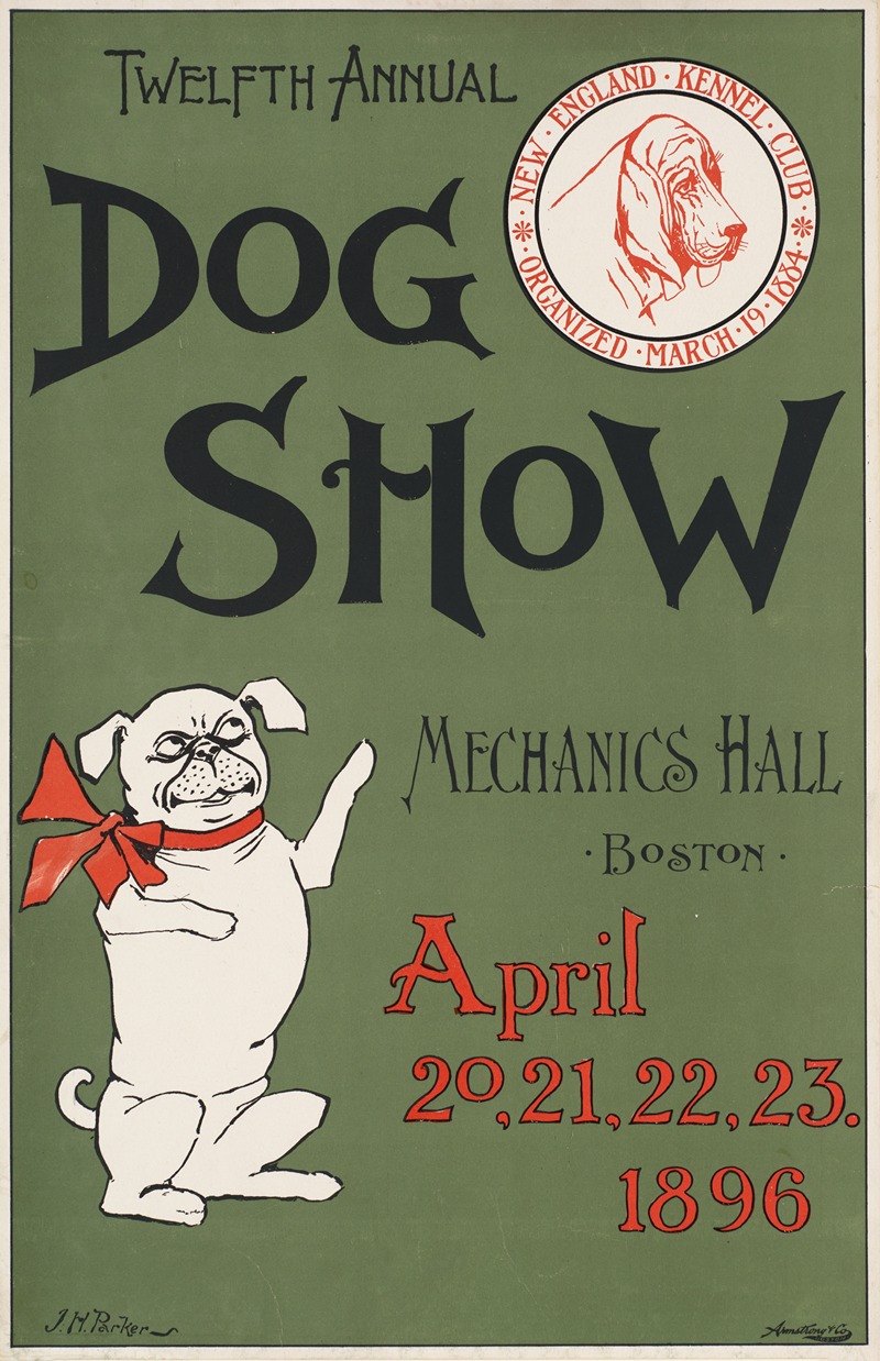 Twelfth annual dog show by Аноним, 1896 — digital art print download