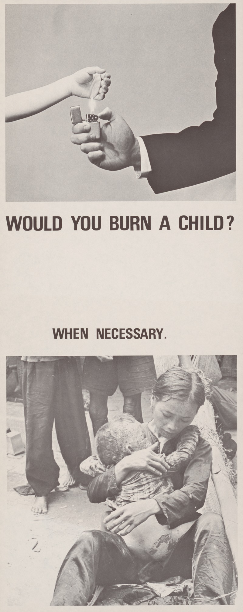 Would you burn a child, When necessary. by Аноним, 1970 — digital art print download