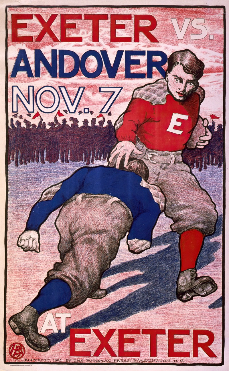 Exeter vs. Andover, Nov. 7 at Exeter by Бристоу Адамс, 1903 — digital art print download