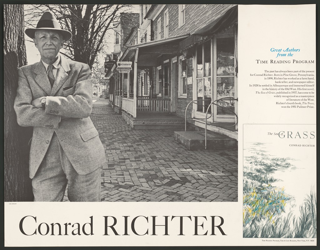 Conrad Richter: great authors from the Time Reading Program by Carl Mydans, 1965 — digital art print download