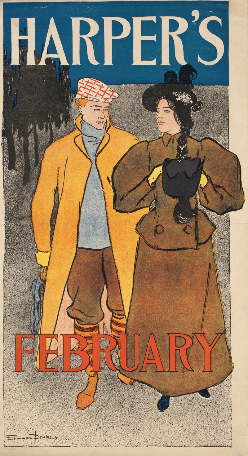 Harper's February by Эдвард Пэнфилд, 1896 — digital art print download