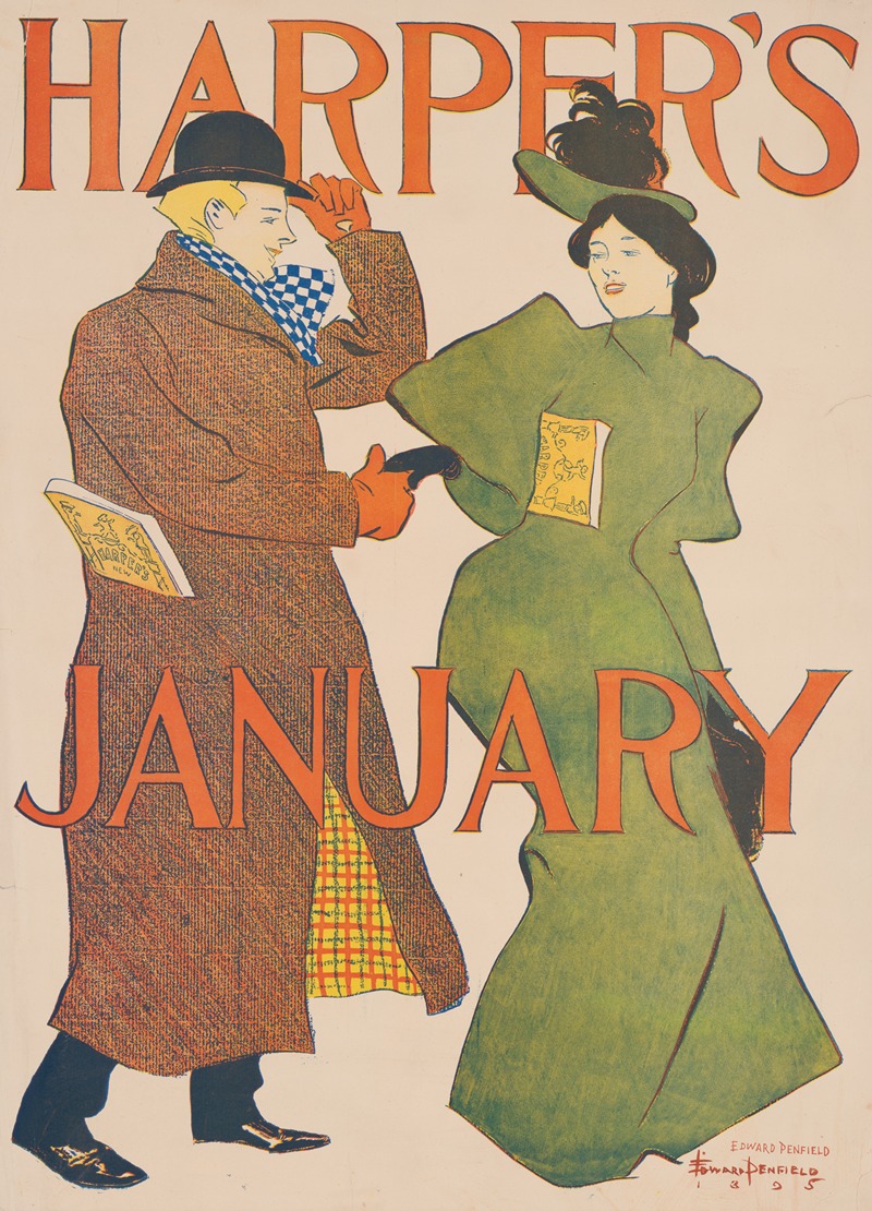 Harper's January by Эдвард Пэнфилд, 1895 — digital art print download