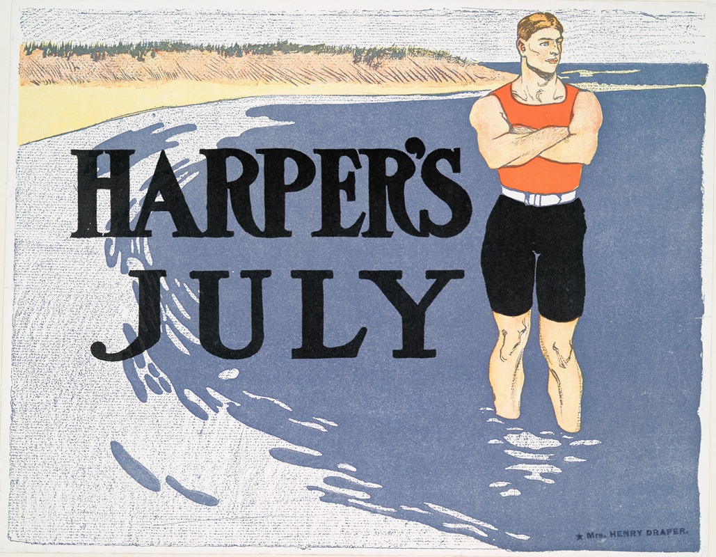 Harper's July by Edward Penfield, 1899 — digital art print download