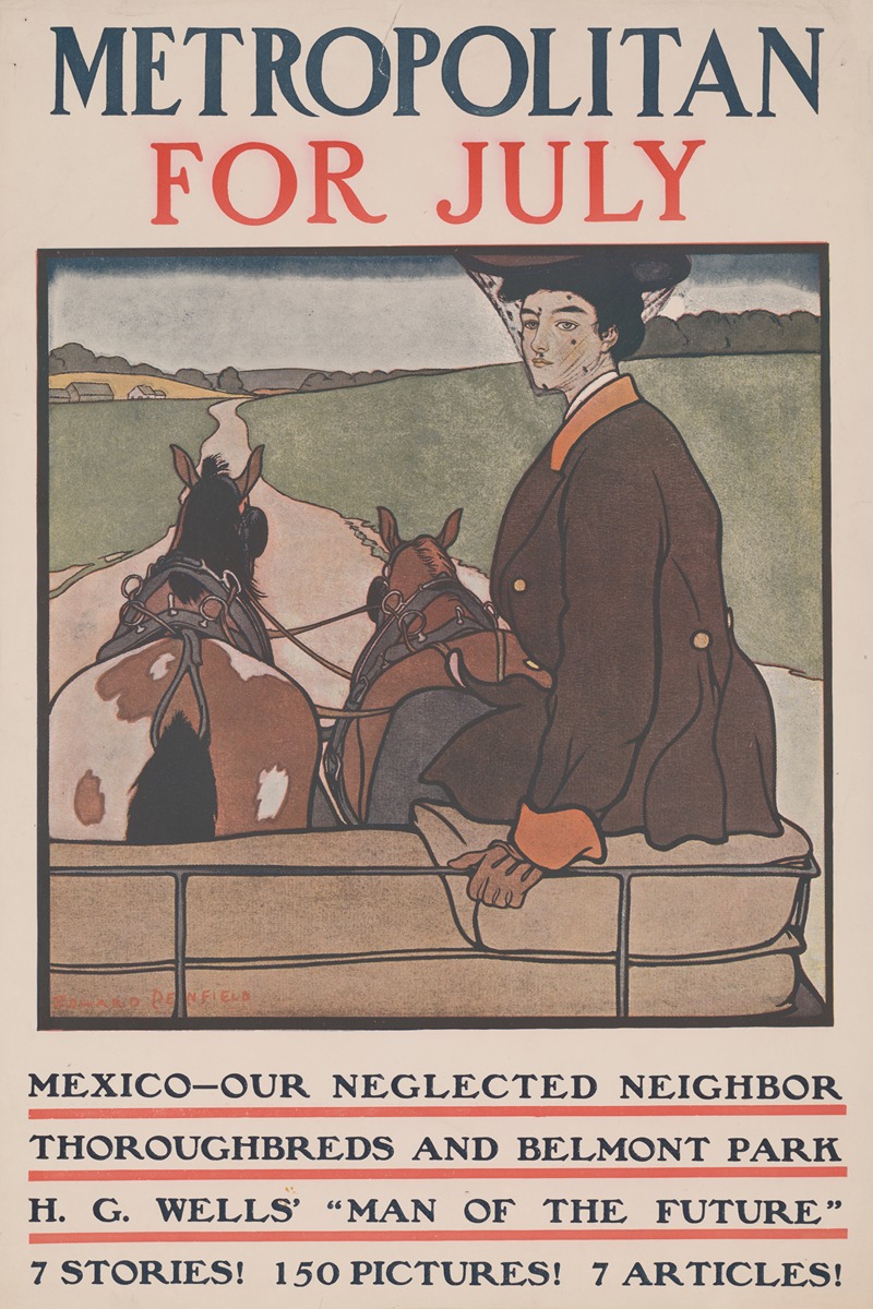 Metropolitan for July by Edward Penfield, 1900 — digital art print download