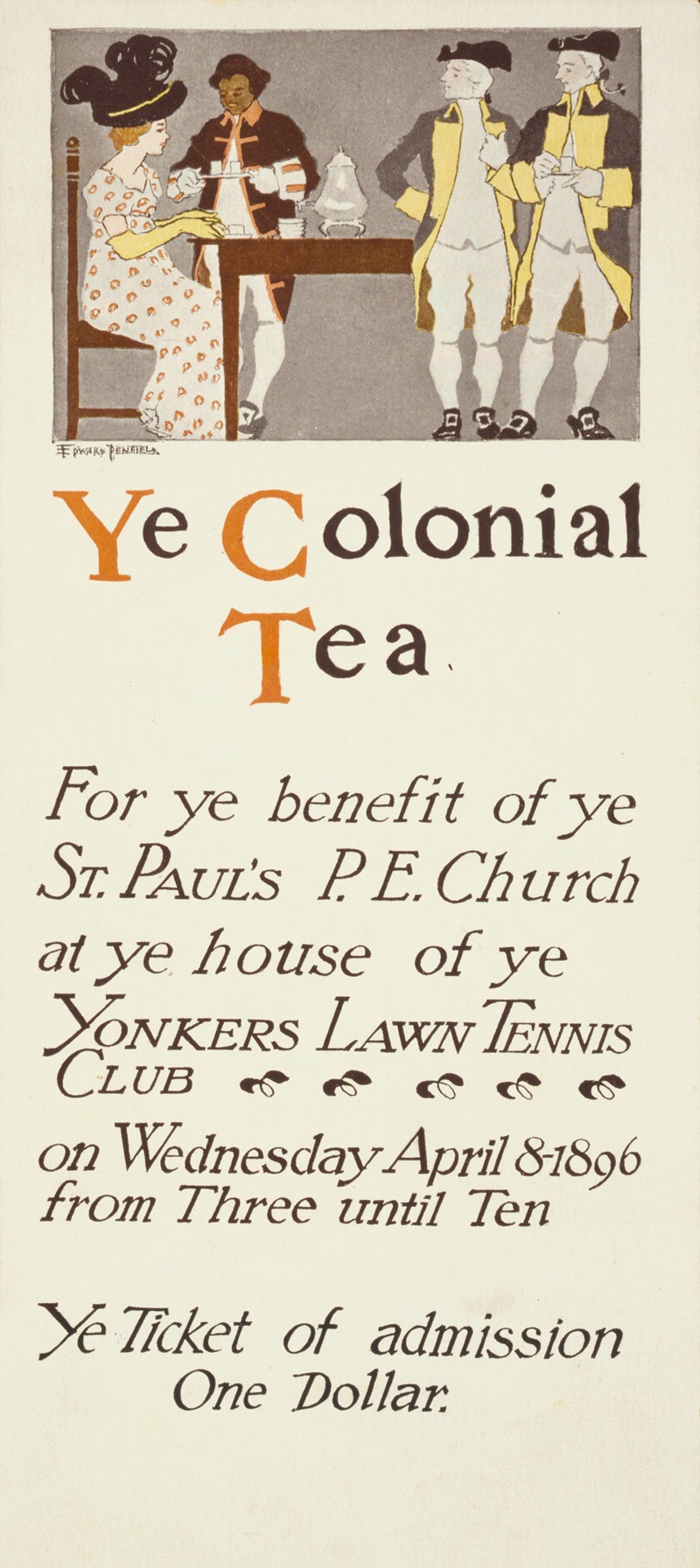 Ye colonial tea by Эдвард Пэнфилд, 1896 — digital art print download