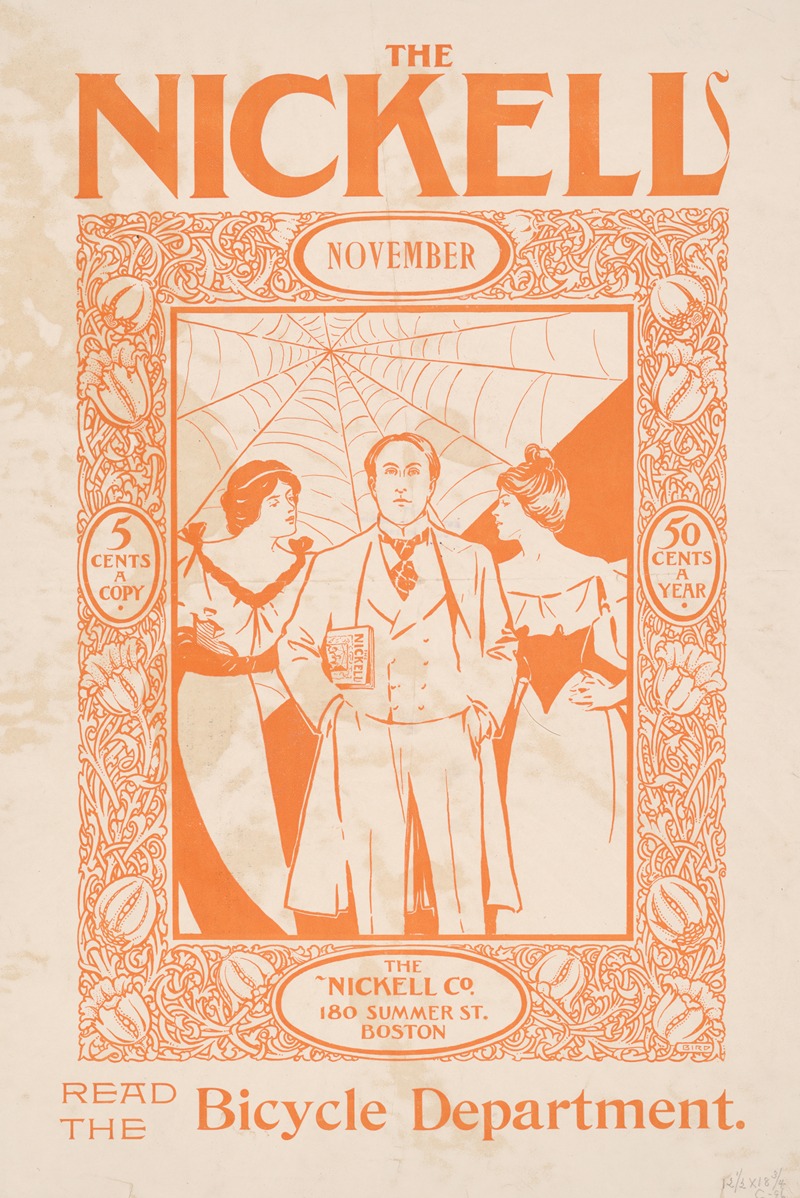 The Nickell for November by Элиша Браун Берд, 1896 — digital art print download