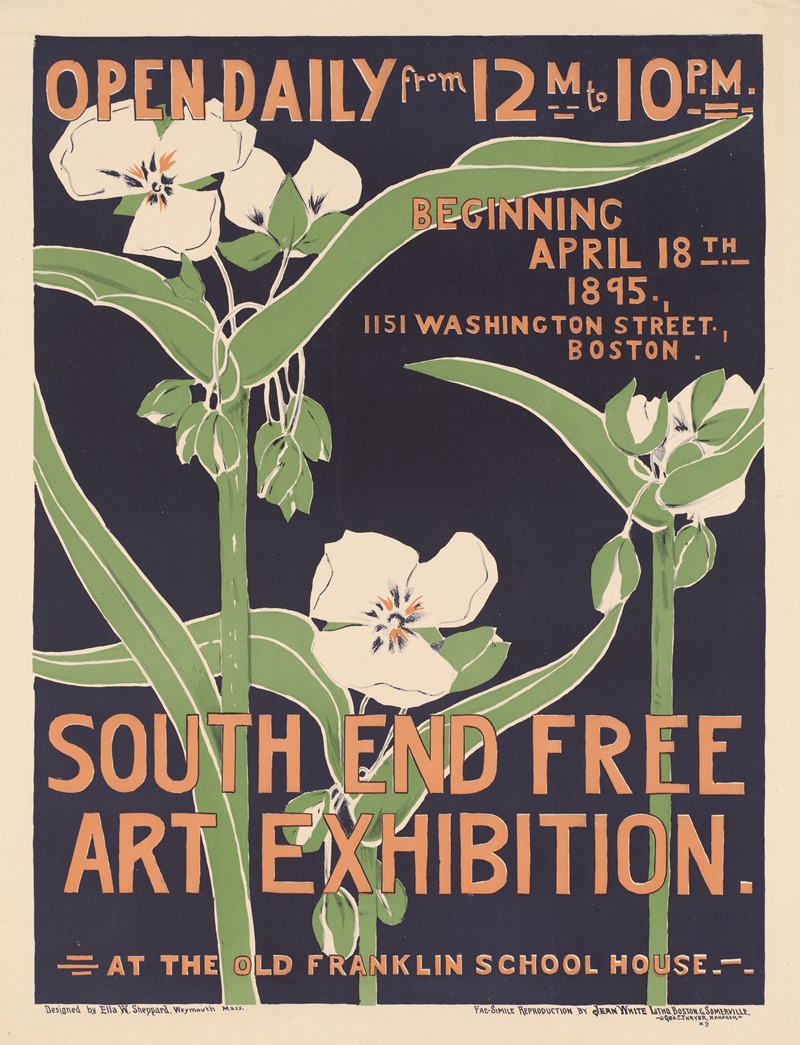 South End free art exhibition. — Ella W. Sheppard