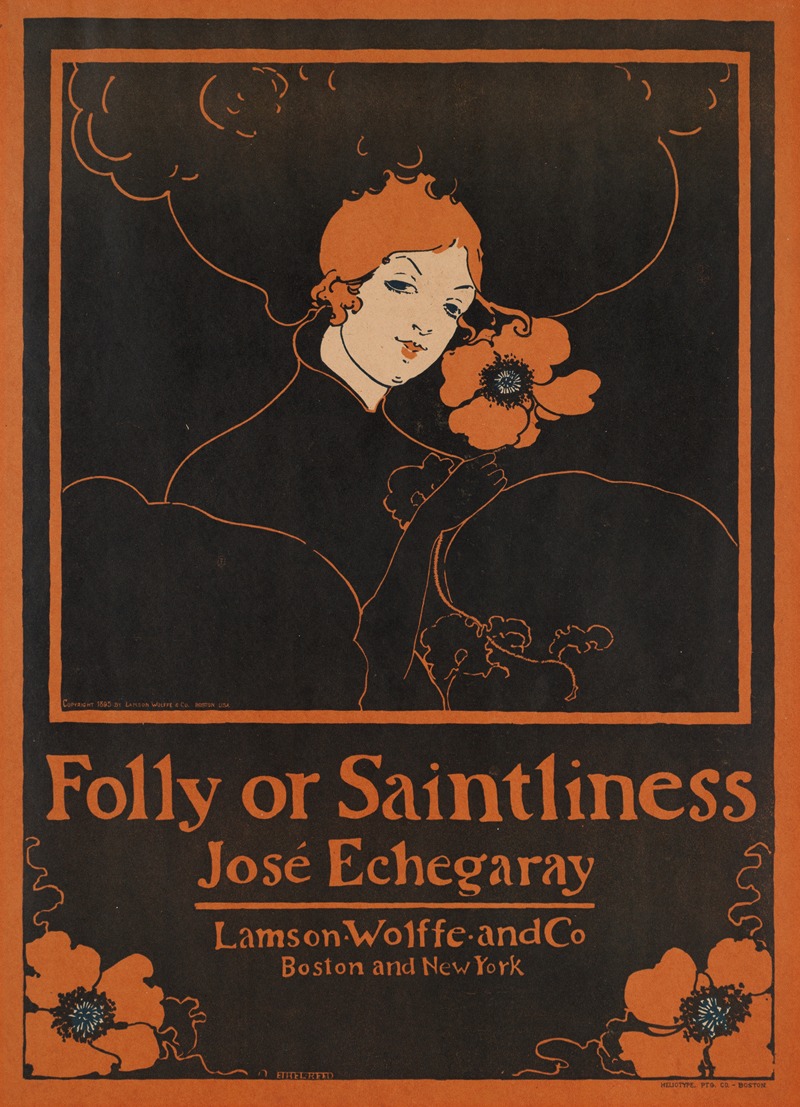 Folly or saintliness by Ethel Reed, 1895 — digital art print download