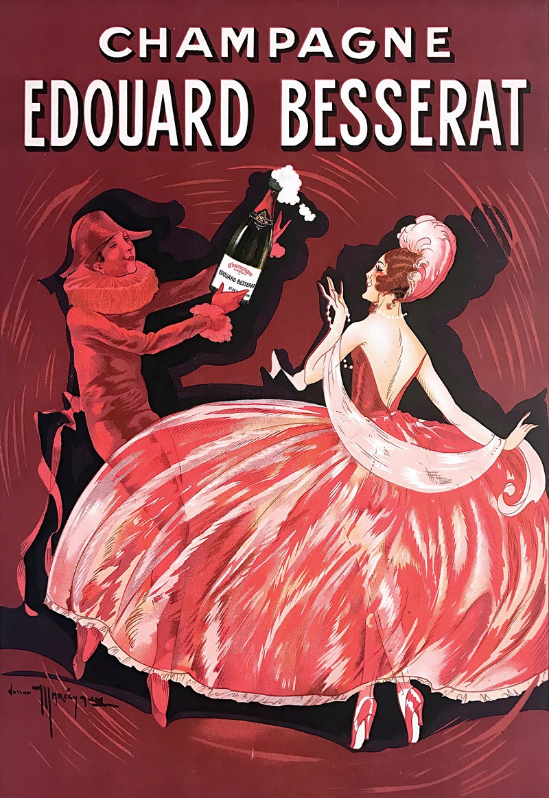 Champagne Edouard Besserat by Гастон Марошо, 1925 — digital art print download