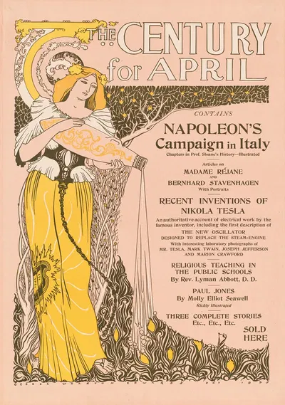 The century for April by George Wharton Edwards, 1895 — digital art print download