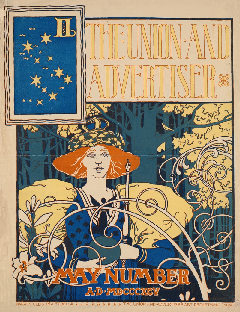 The union & advertiser, May number by Harvey Ellis, 1895 — digital art print download