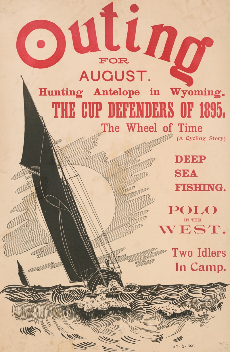 Outing for August by Henry Summer Watson, 1895 — digital art print download