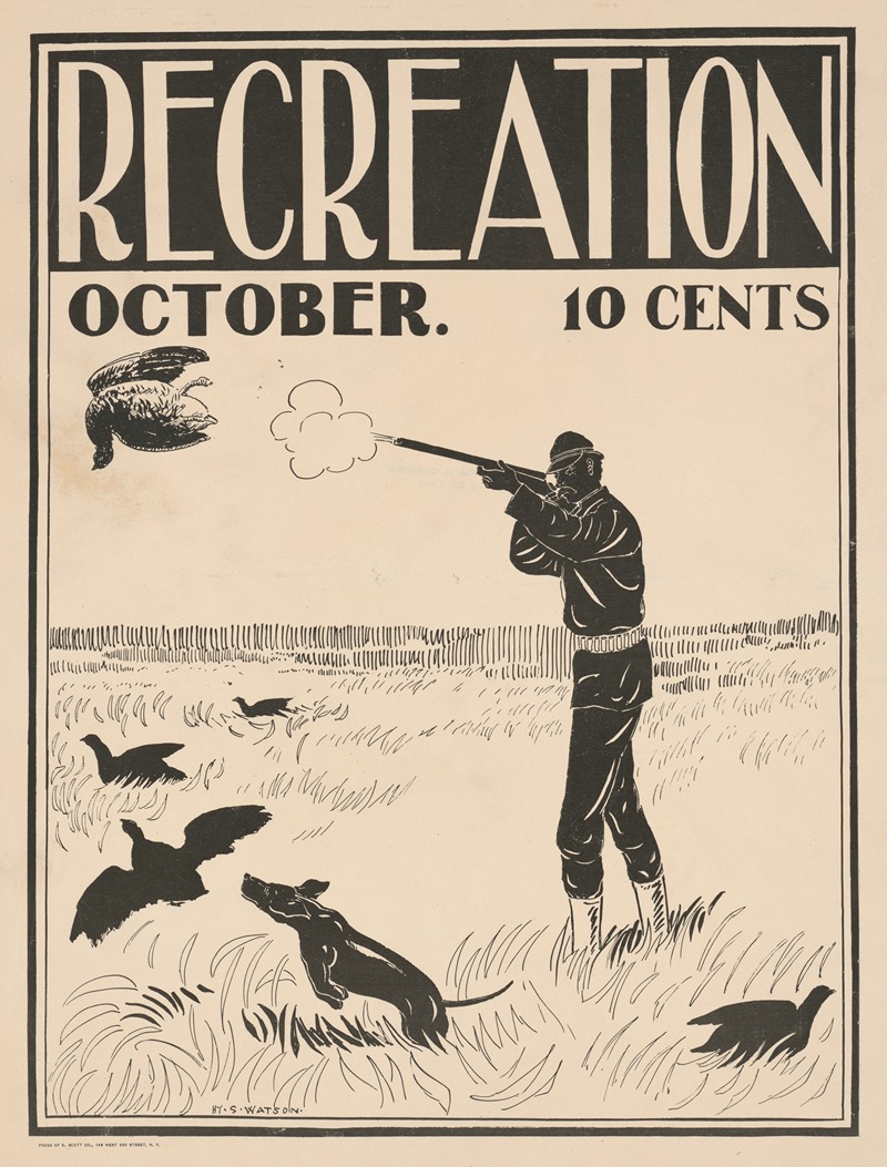 Recreation for October by Henry Summer Watson, 1896 — digital art print download