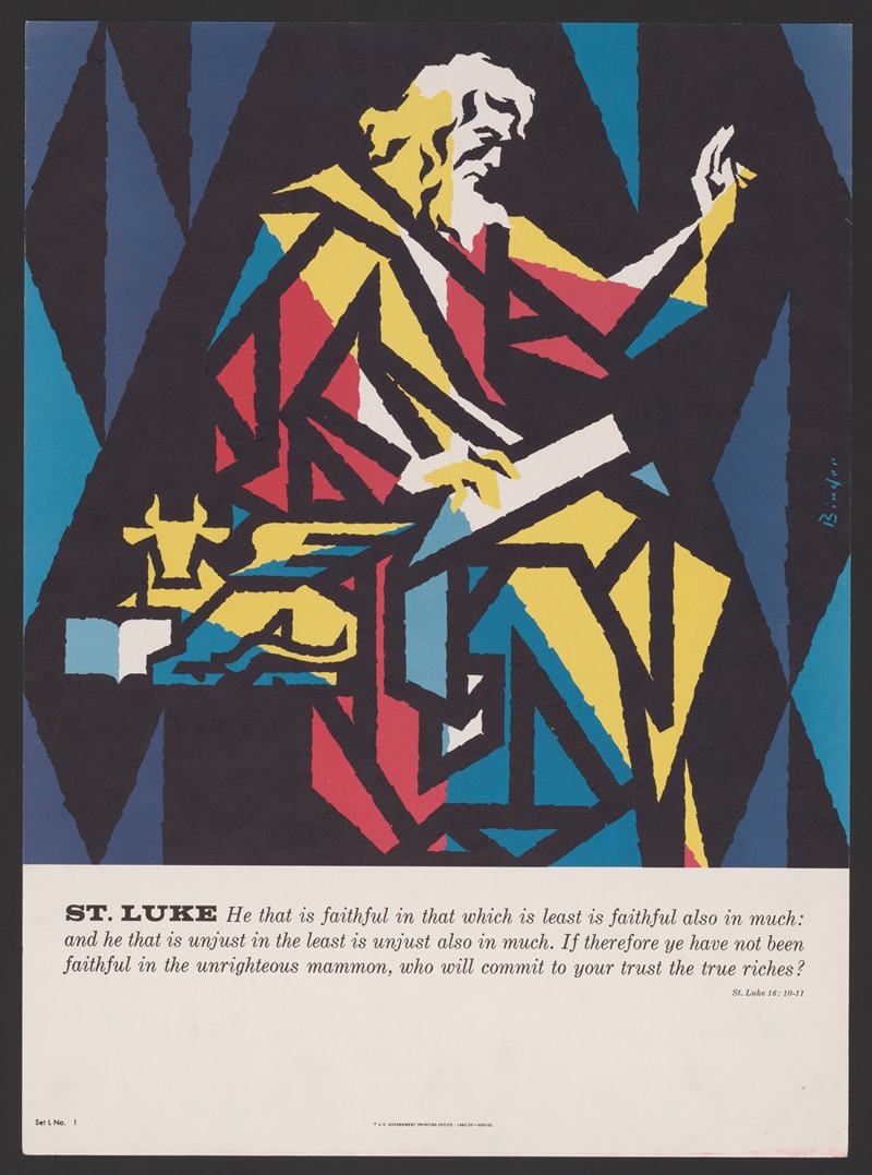 St. Luke by Joseph Binder, 1962 — digital art print download