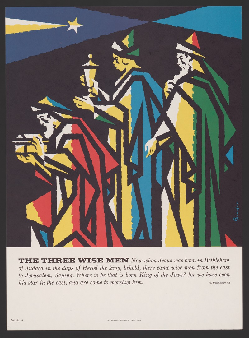The three wise men by Joseph Binder, 1962 — digital art print download