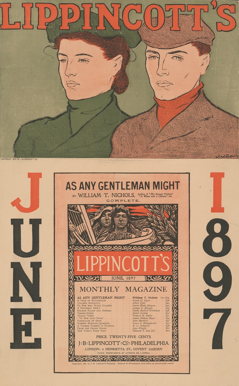 Lippincott's June 1897 by Joseph Gould — digital art print download