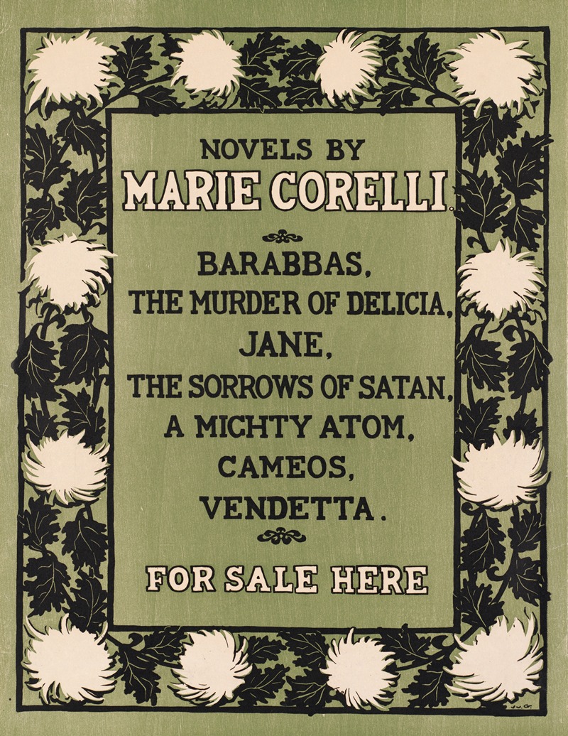 Novels by Marie Corelli by Joseph Gould — digital art print download