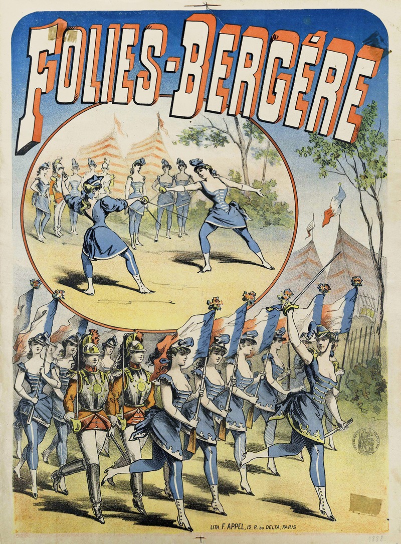 Folies-Bergère by Jules Chéret, 1888 — digital art print download