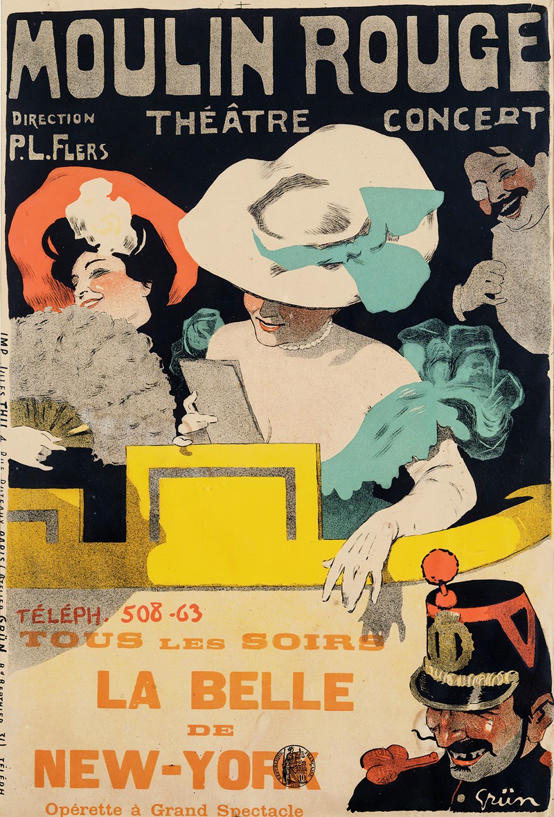 La Belle De New York by Жюль-Александр Грюн, 1895 — digital art print download