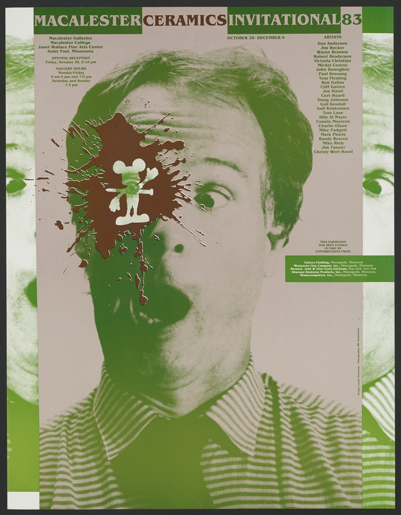 Macalester ceramics invitational 83 by Lanny Sommese, 1983 — digital art print download
